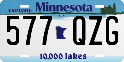 MN license plate 577QZG