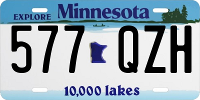 MN license plate 577QZH