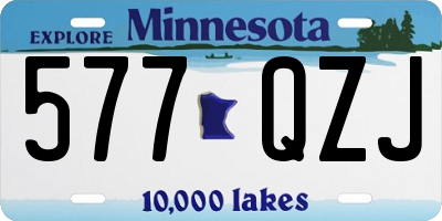 MN license plate 577QZJ