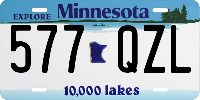 MN license plate 577QZL