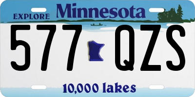 MN license plate 577QZS