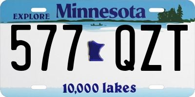 MN license plate 577QZT