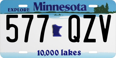 MN license plate 577QZV