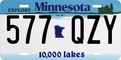 MN license plate 577QZY
