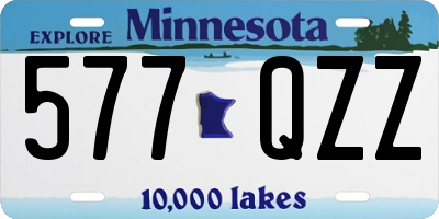 MN license plate 577QZZ