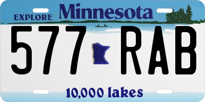 MN license plate 577RAB