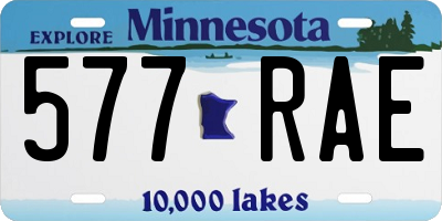 MN license plate 577RAE