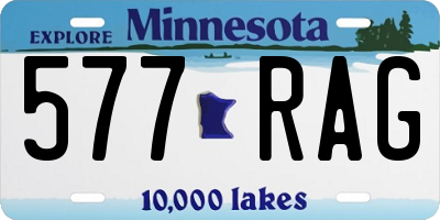 MN license plate 577RAG