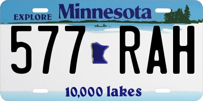 MN license plate 577RAH