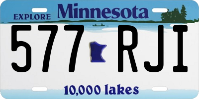 MN license plate 577RJI