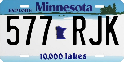 MN license plate 577RJK