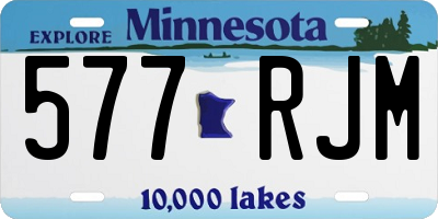 MN license plate 577RJM