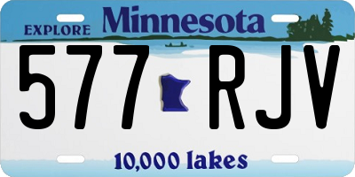 MN license plate 577RJV