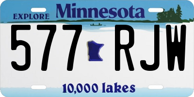 MN license plate 577RJW