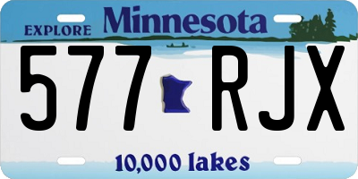 MN license plate 577RJX