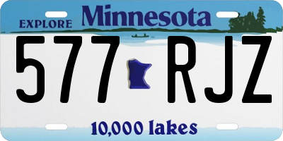 MN license plate 577RJZ