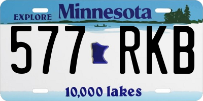 MN license plate 577RKB
