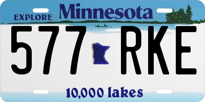 MN license plate 577RKE
