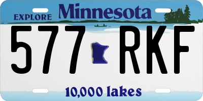 MN license plate 577RKF