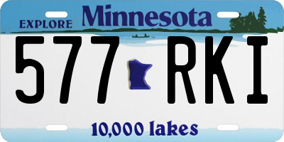 MN license plate 577RKI