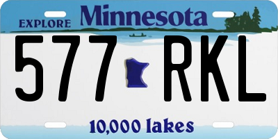 MN license plate 577RKL