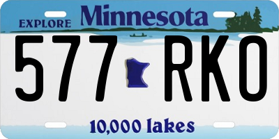 MN license plate 577RKO