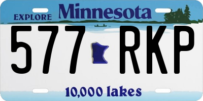 MN license plate 577RKP