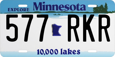 MN license plate 577RKR