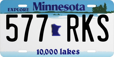 MN license plate 577RKS