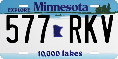 MN license plate 577RKV