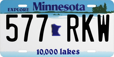 MN license plate 577RKW
