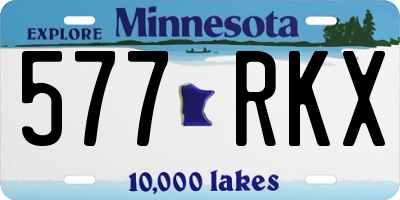 MN license plate 577RKX