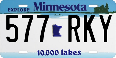 MN license plate 577RKY