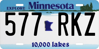 MN license plate 577RKZ