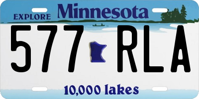MN license plate 577RLA