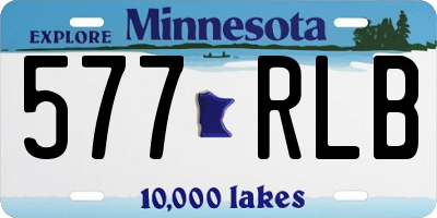 MN license plate 577RLB