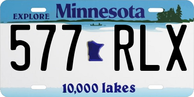 MN license plate 577RLX