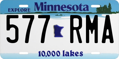MN license plate 577RMA