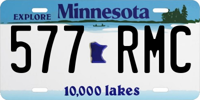 MN license plate 577RMC