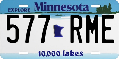 MN license plate 577RME
