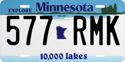 MN license plate 577RMK