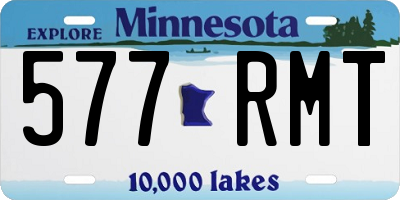 MN license plate 577RMT