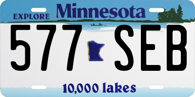 MN license plate 577SEB