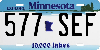 MN license plate 577SEF