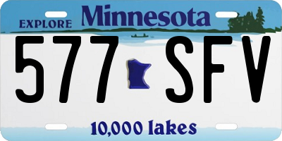 MN license plate 577SFV