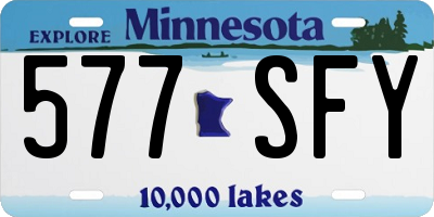 MN license plate 577SFY