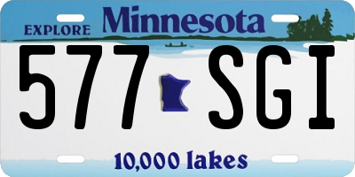 MN license plate 577SGI