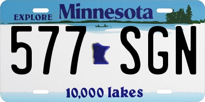MN license plate 577SGN