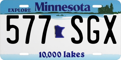 MN license plate 577SGX