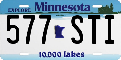 MN license plate 577STI